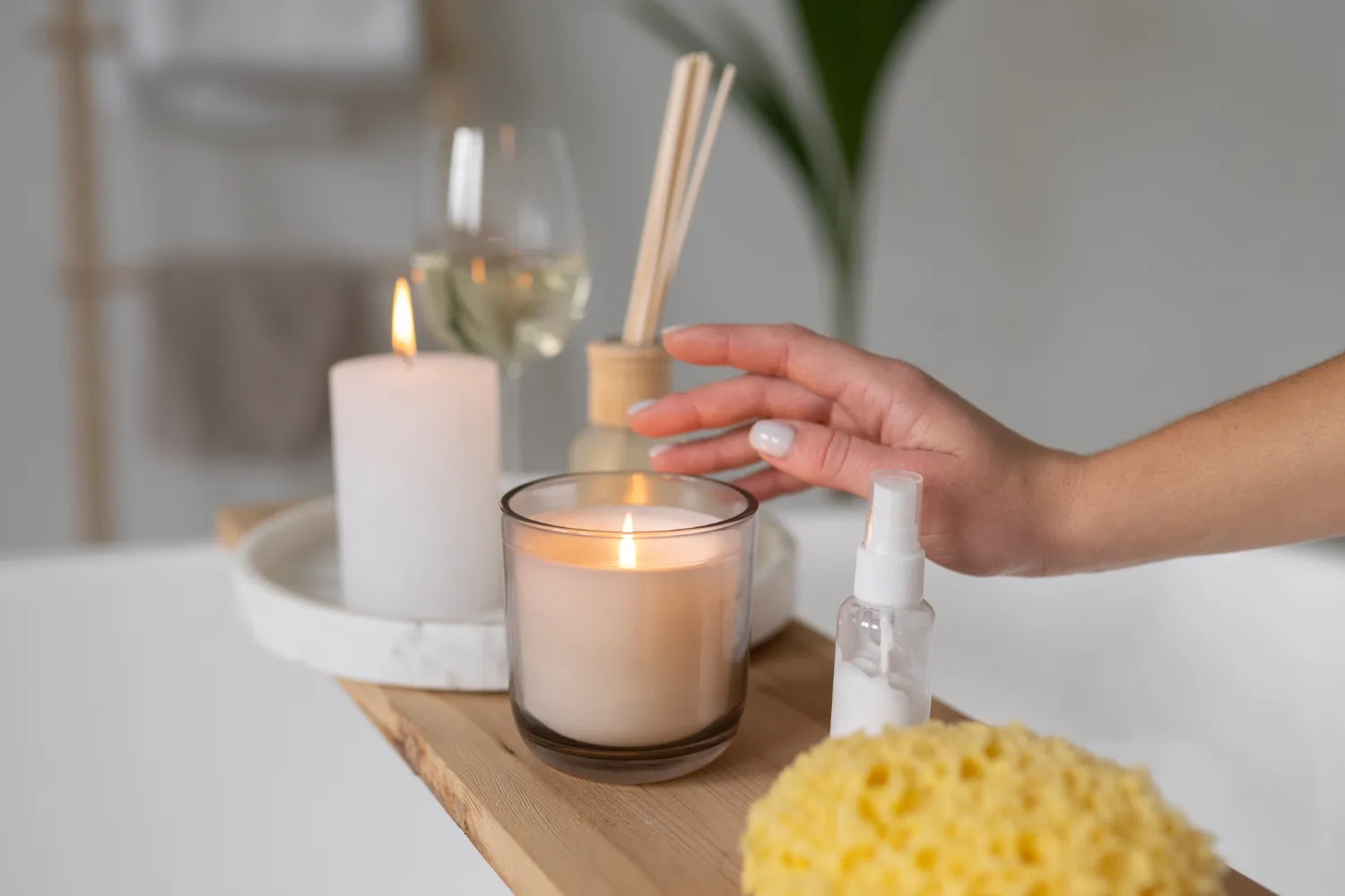 Detalhe de vela artesanal Maison Leal Candle